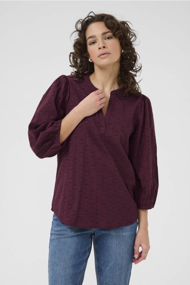 KAENYA BLOUSE 10510755 191528 WINDSOR WINE